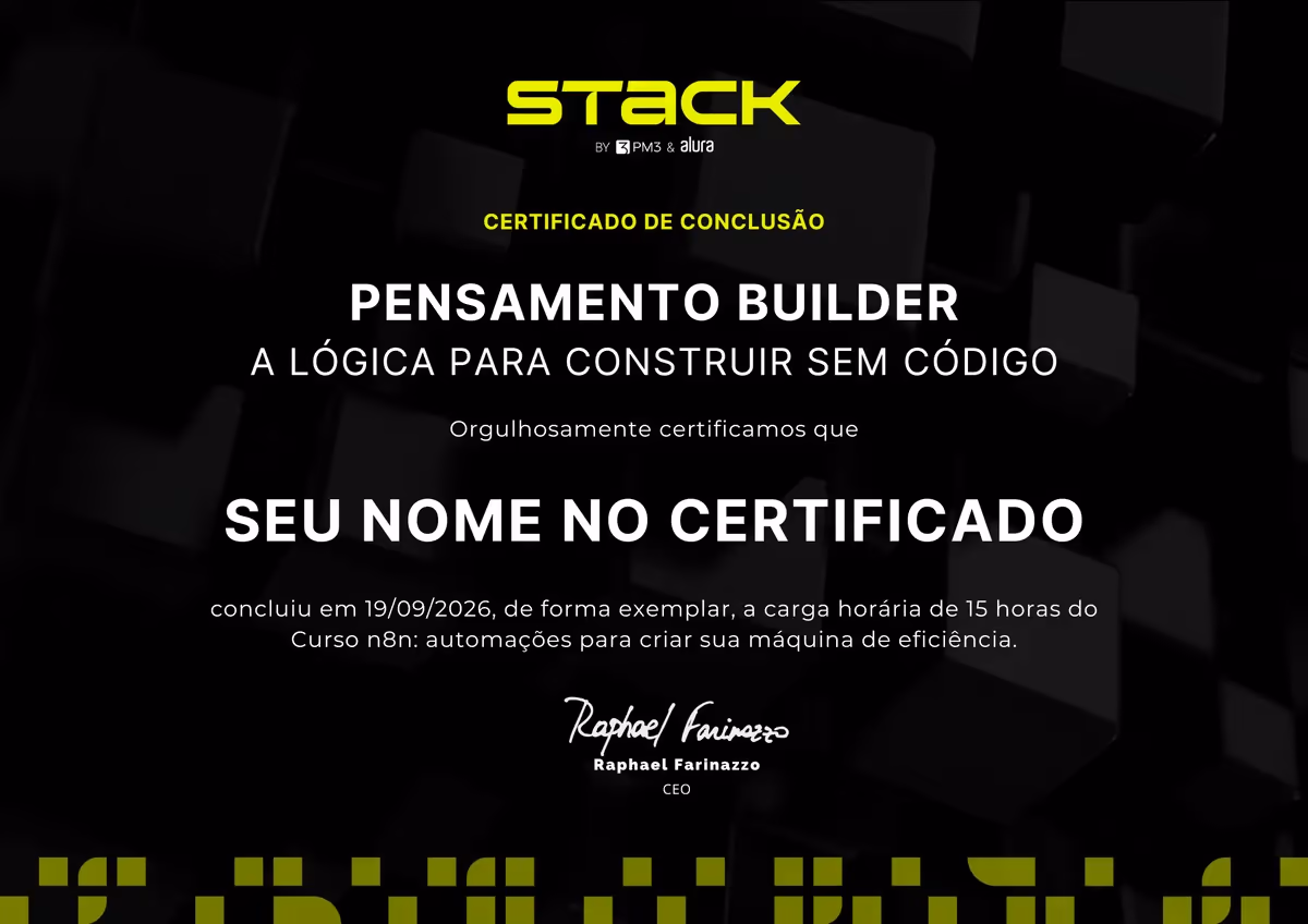 Certificado Pensamento Builder